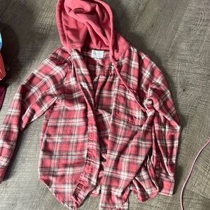 hooded flannel